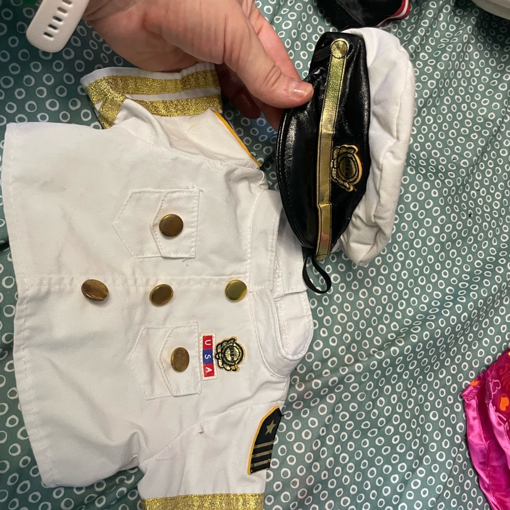 Build-A-Bear Blue, White and Gold Uniform